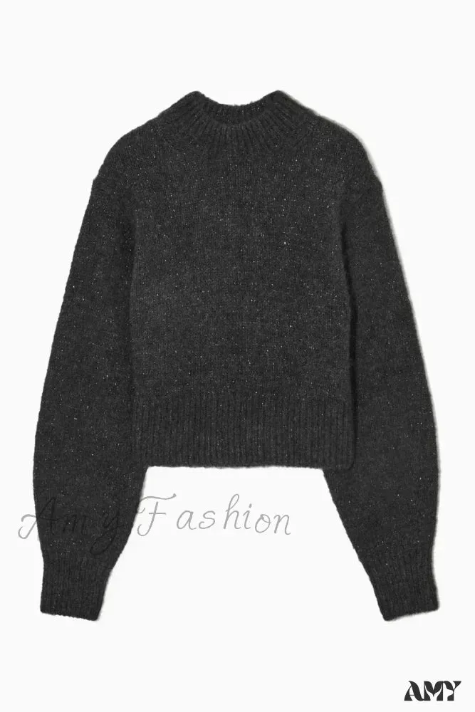 2024 Winter New Style Short Wool Blend Soft Daily Commuter Stylish Sweater