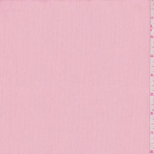 3 5/8 YD PC-Shell Pink/Silver Pinstripe Polyester Fabric