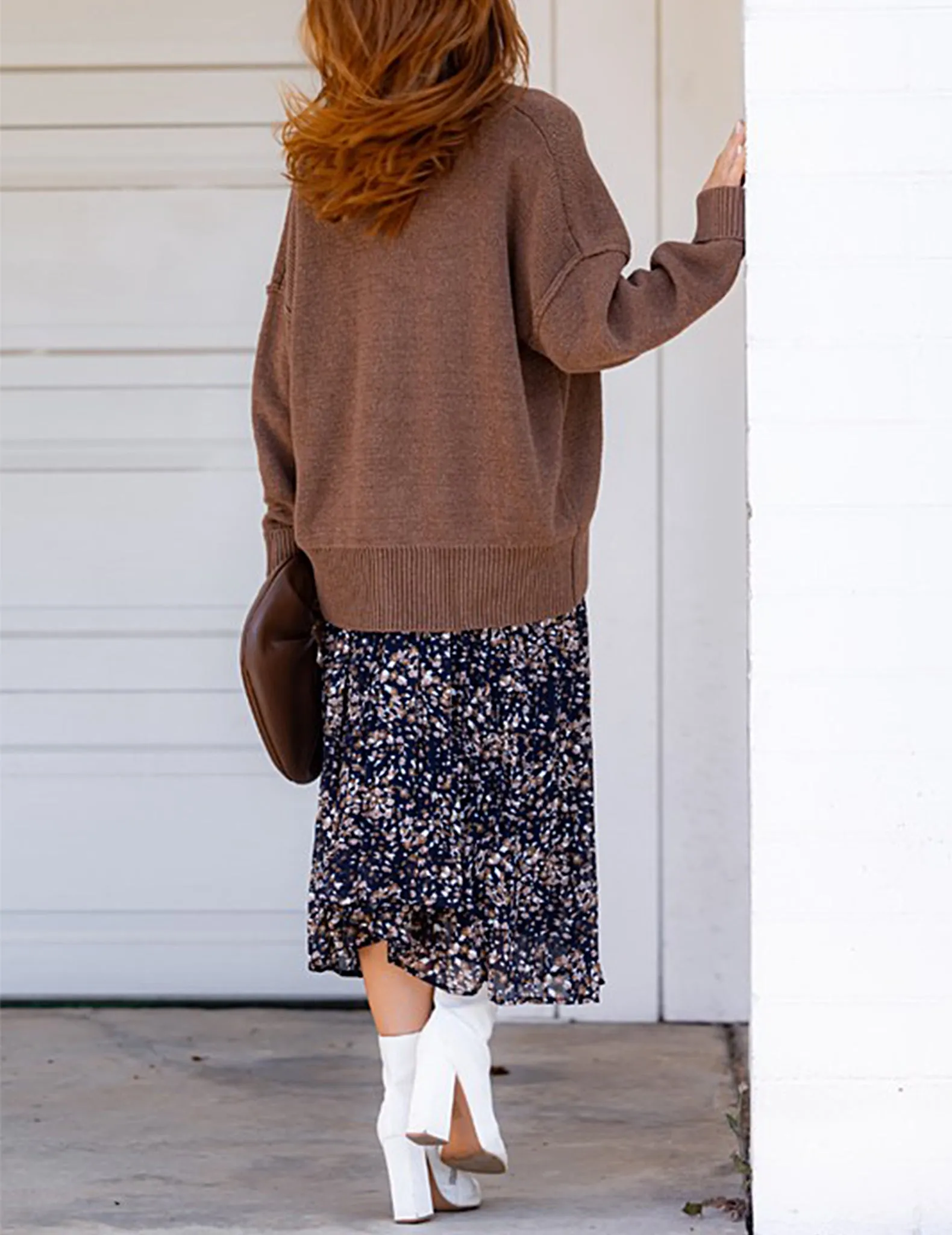 Abigail Rolled Collar Oversized Cardigan