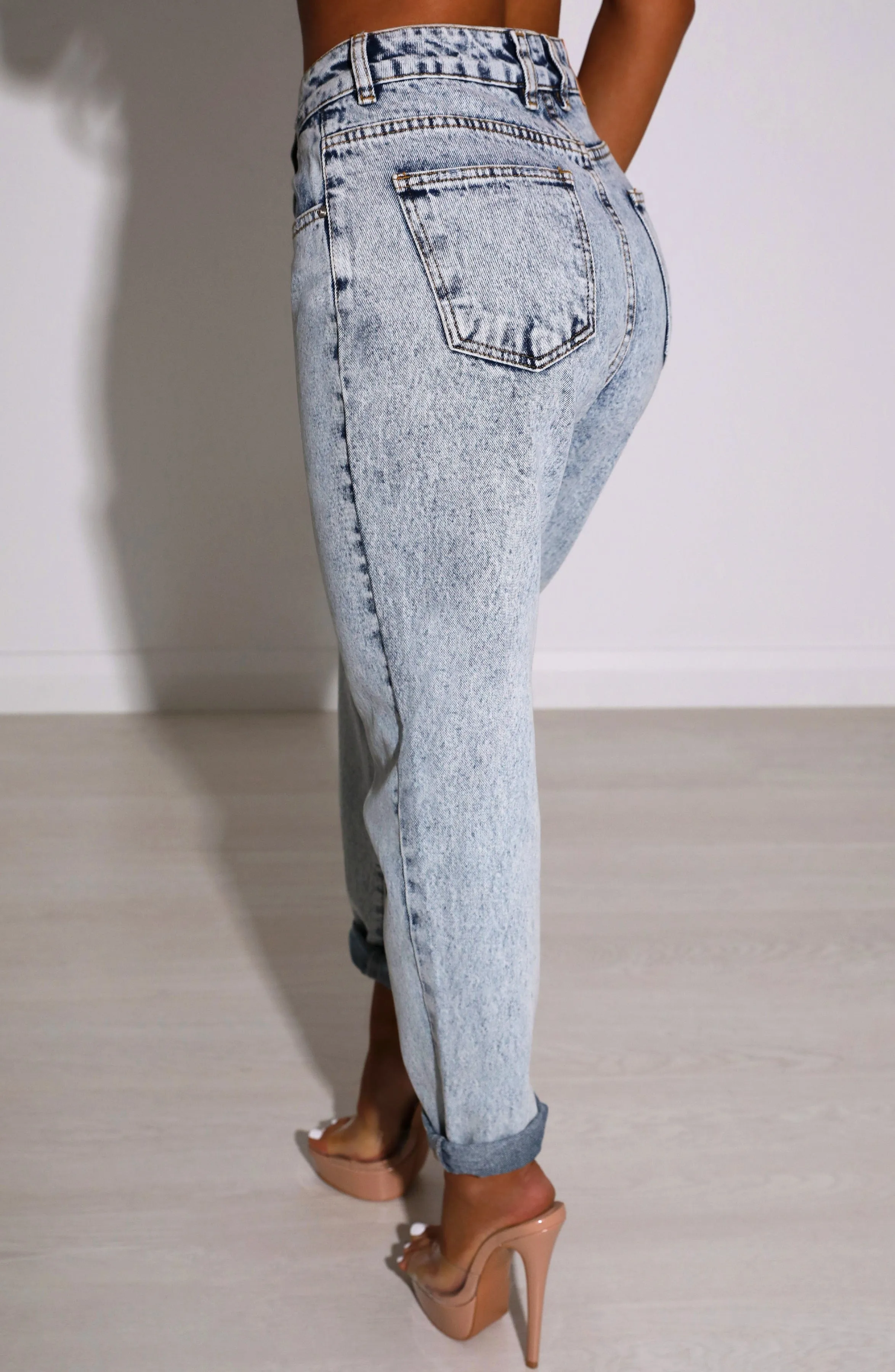 Ali Boyfriend Jeans Trendy - Acid Blue