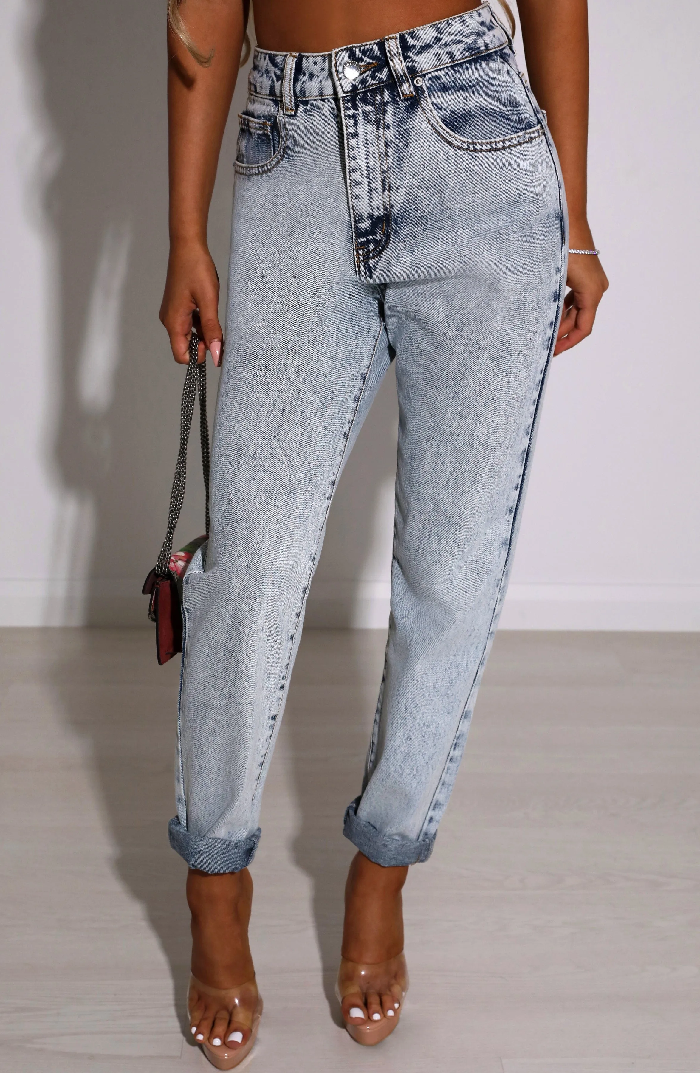 Ali Boyfriend Jeans Trendy - Acid Blue