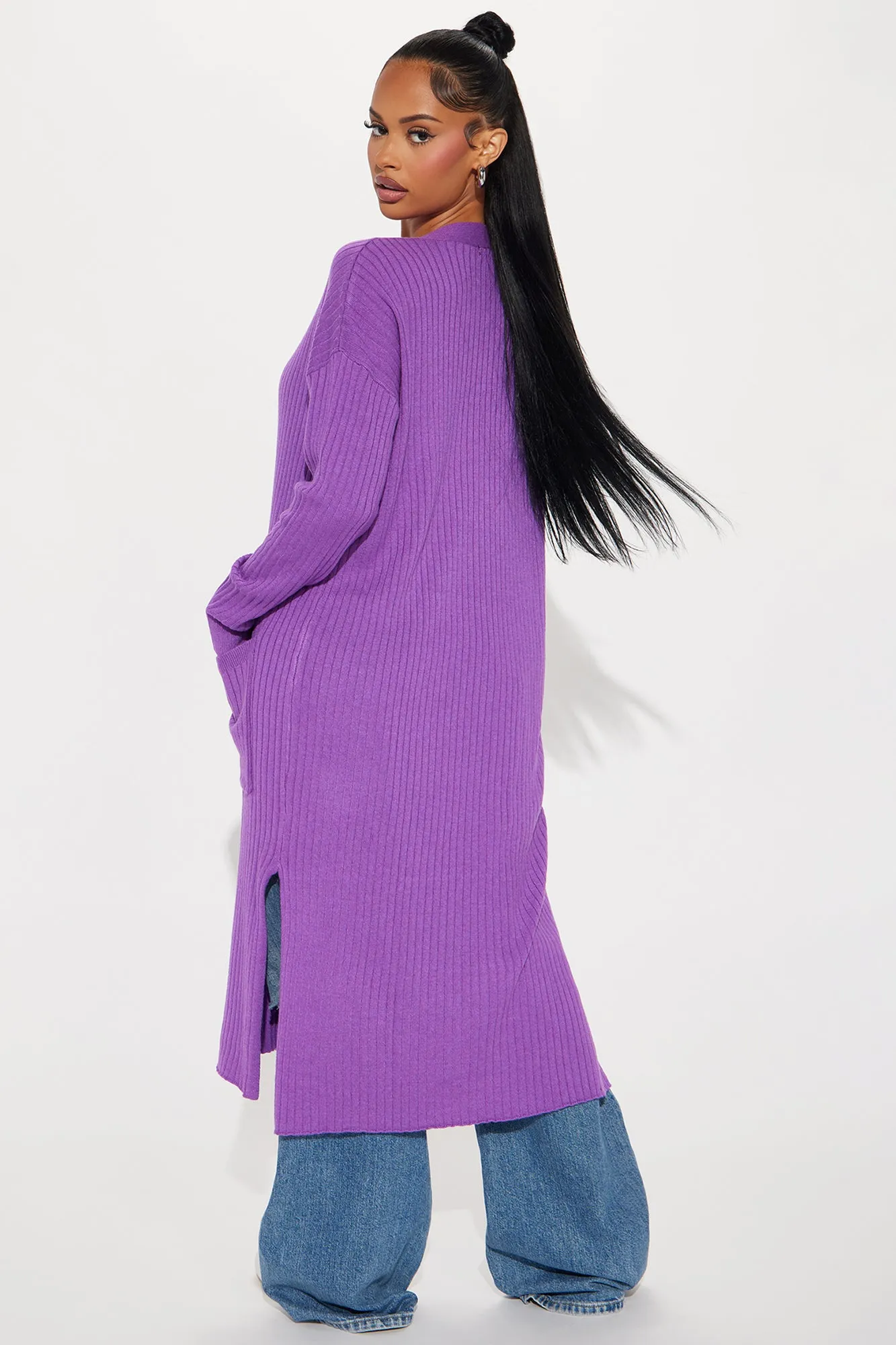 All Weekend Long Cardigan - Purple