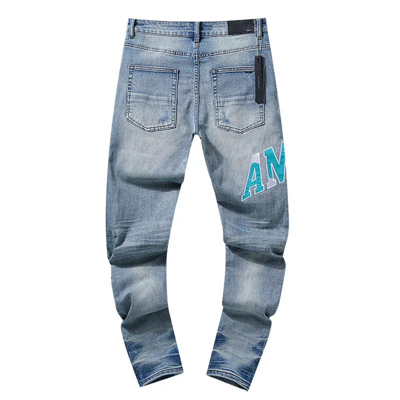 Amiri Jeans Trendy Fake Ripped Jeans