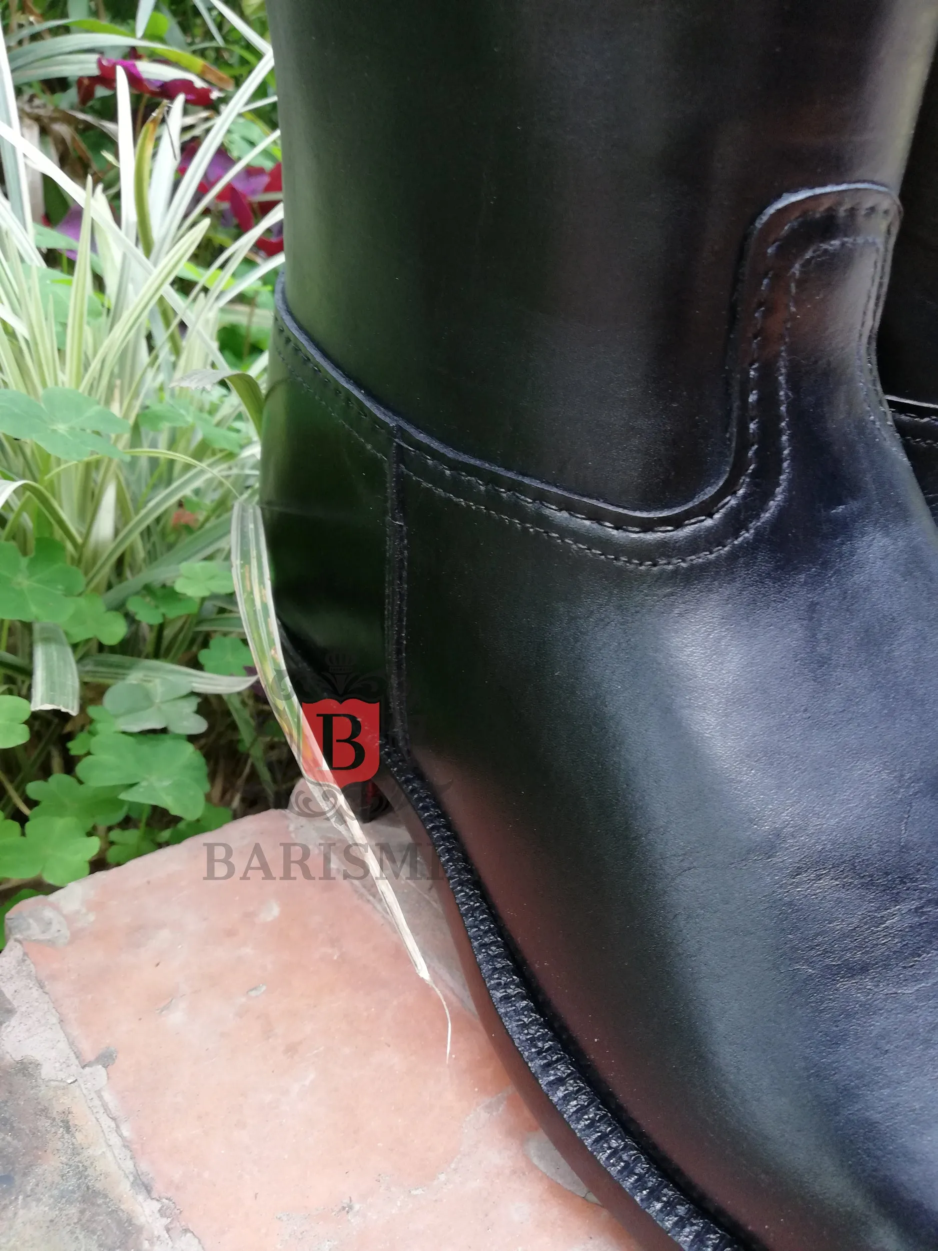 Black Leather Dressage Riding Boots