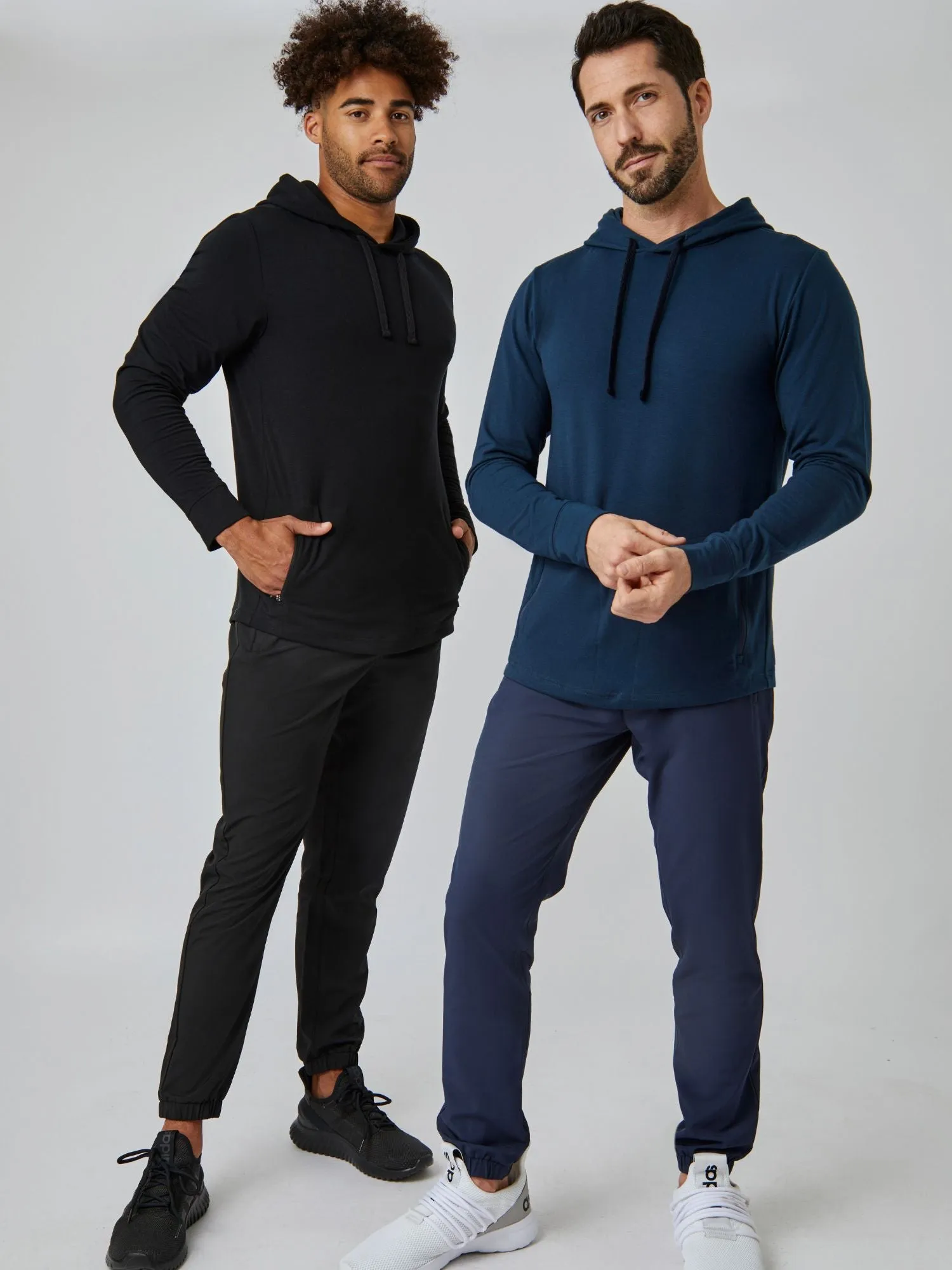 Black   Navy Performance Pullover Hoodie 2-Pack