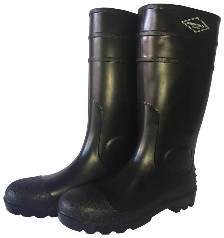 Boot Knee Pvc Matt Blk Size 14