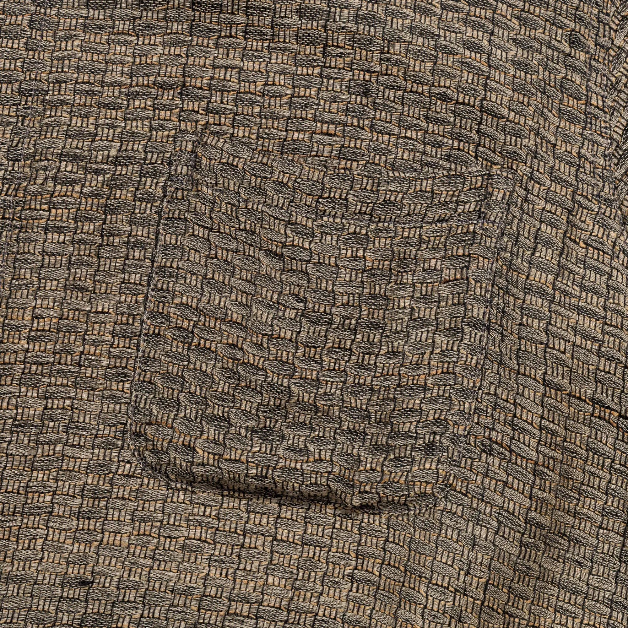 Box Shirt Zari Thread Weave - Charcoal/Gold Large