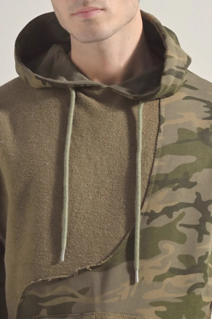 Camouflage Pullover Hoodie - Green