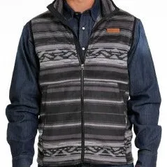 Cinch Men's Black & Grey Fleece Vest