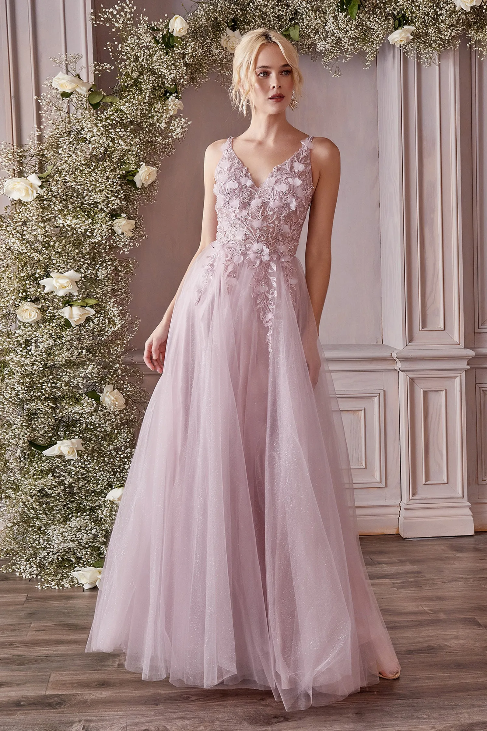 Cinderella Divine CD0181 Ladivine Flowing Embroidered Ball Gown