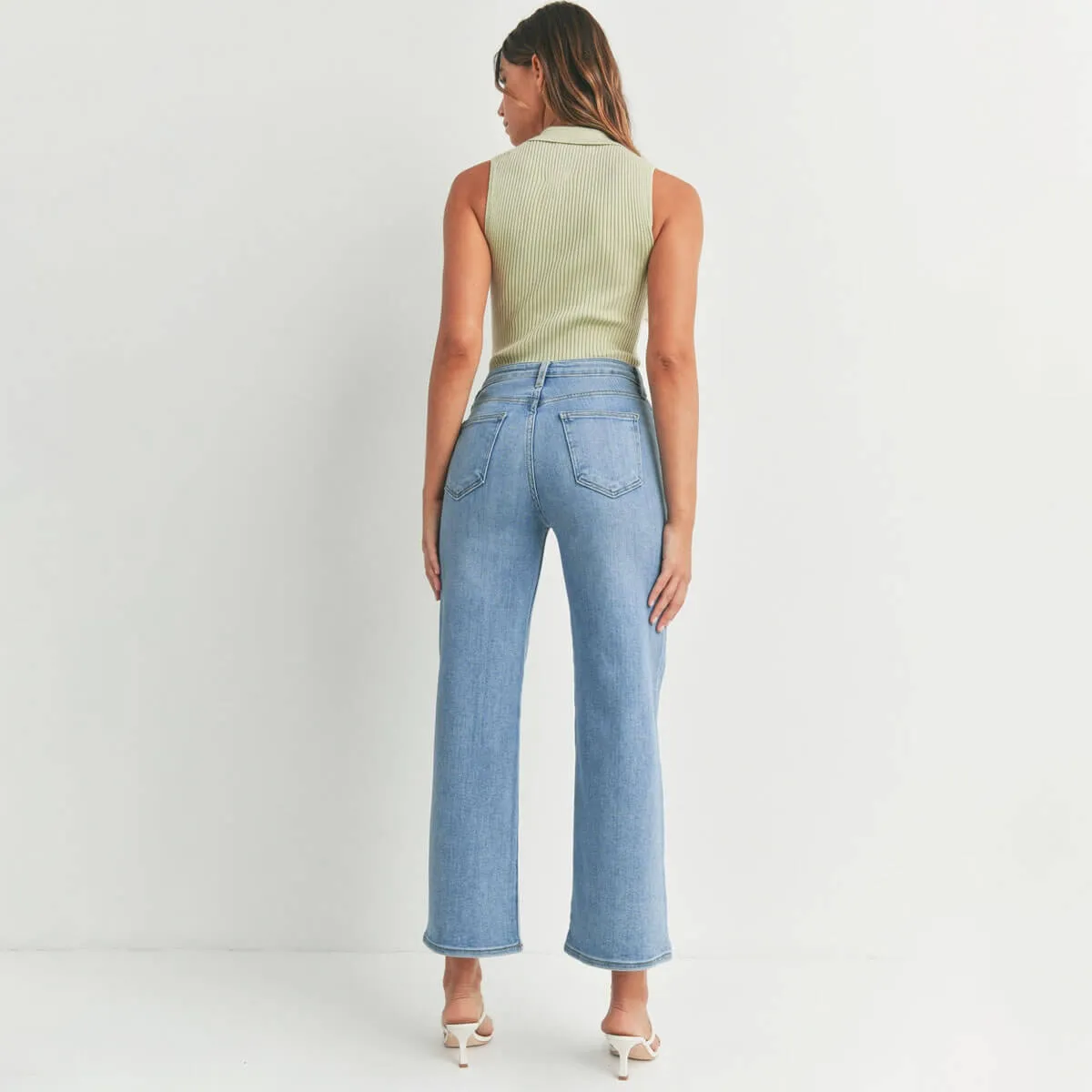 Classic Slim Wide Leg Jeans