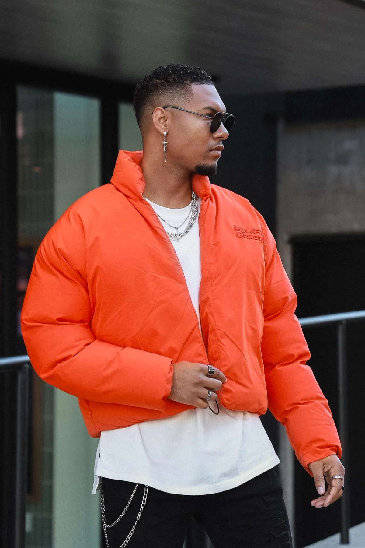 Damien Orange Puffer Jacket