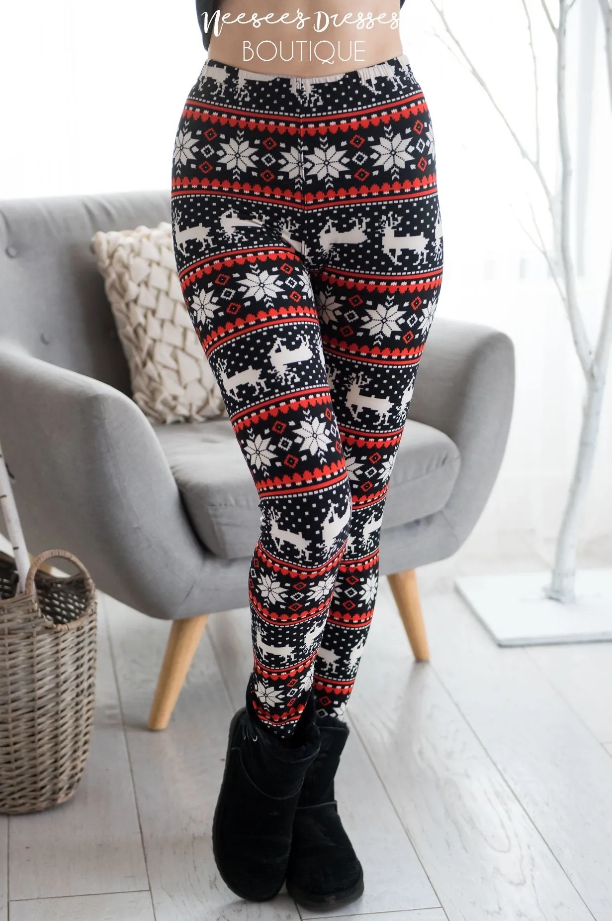 Dancer Prancer Vixen Christmas Leggings