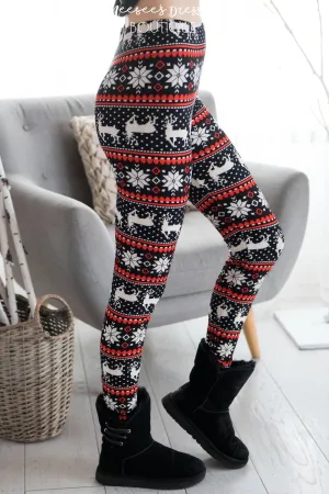 Dancer Prancer Vixen Christmas Leggings