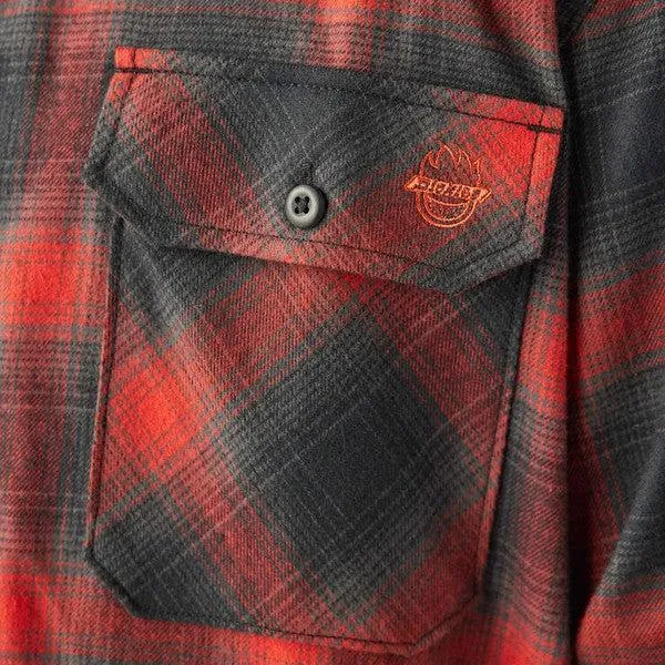 Dickies Skateboarding x Spitfire Wheels Flannel Shirt Red Ochre