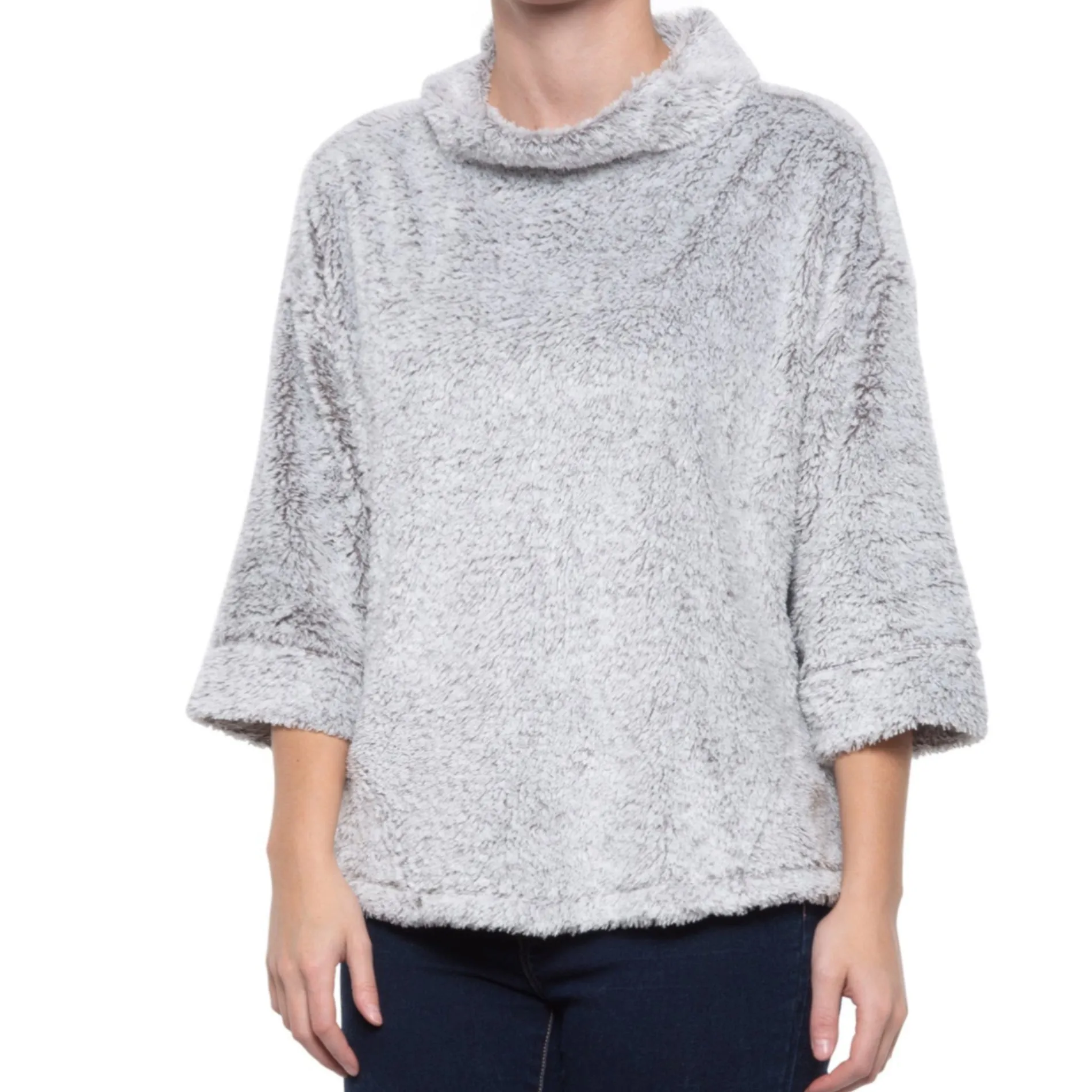 Dylan Shaggy Sherpa Funnel Neck Sweatshirt