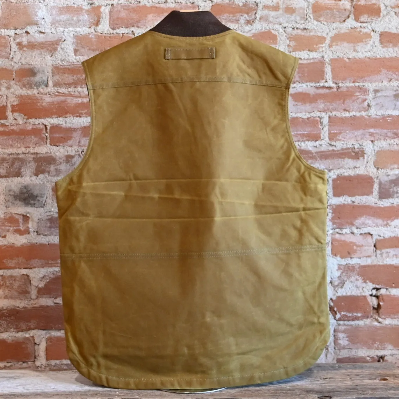 Filson Tin Cloth Insulated Work Vest in Dark Tan