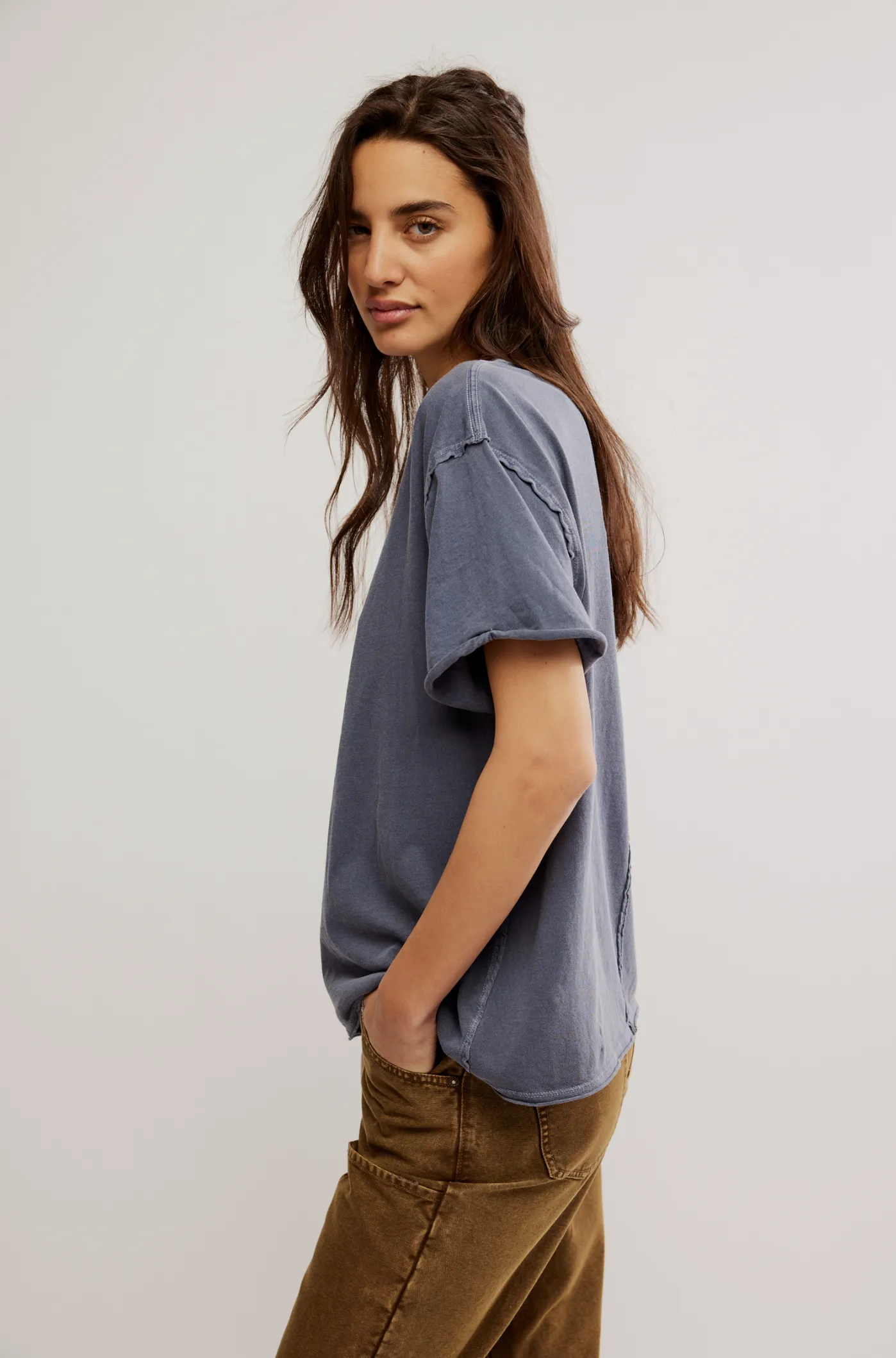 Free People Nina Basic Tee in Big Dipper