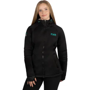 FXR  Womens Maverick Softshell Jacket Black Mint DWR HydrX Waterproof Thermal