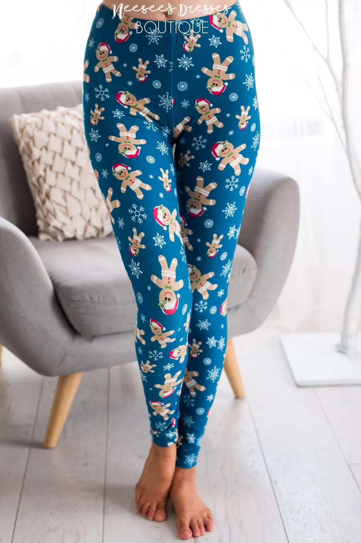 Gingerbread Man Christmas Leggings