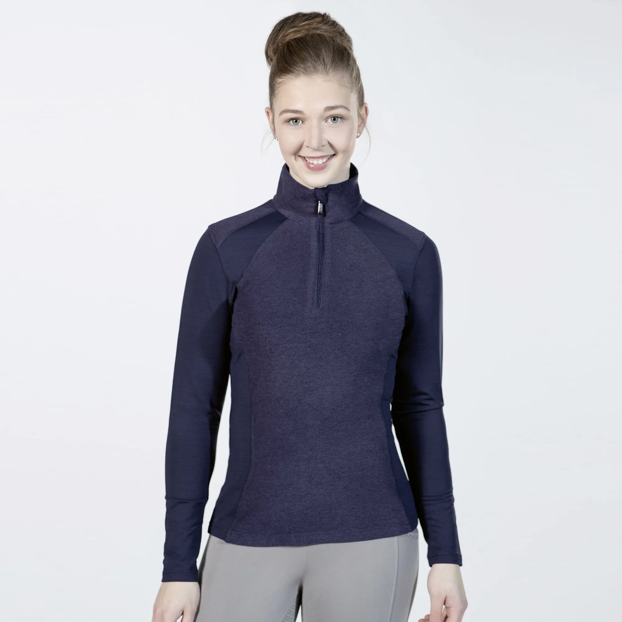 Hkm Ladies Duo Functional Shirt - Deep Blue