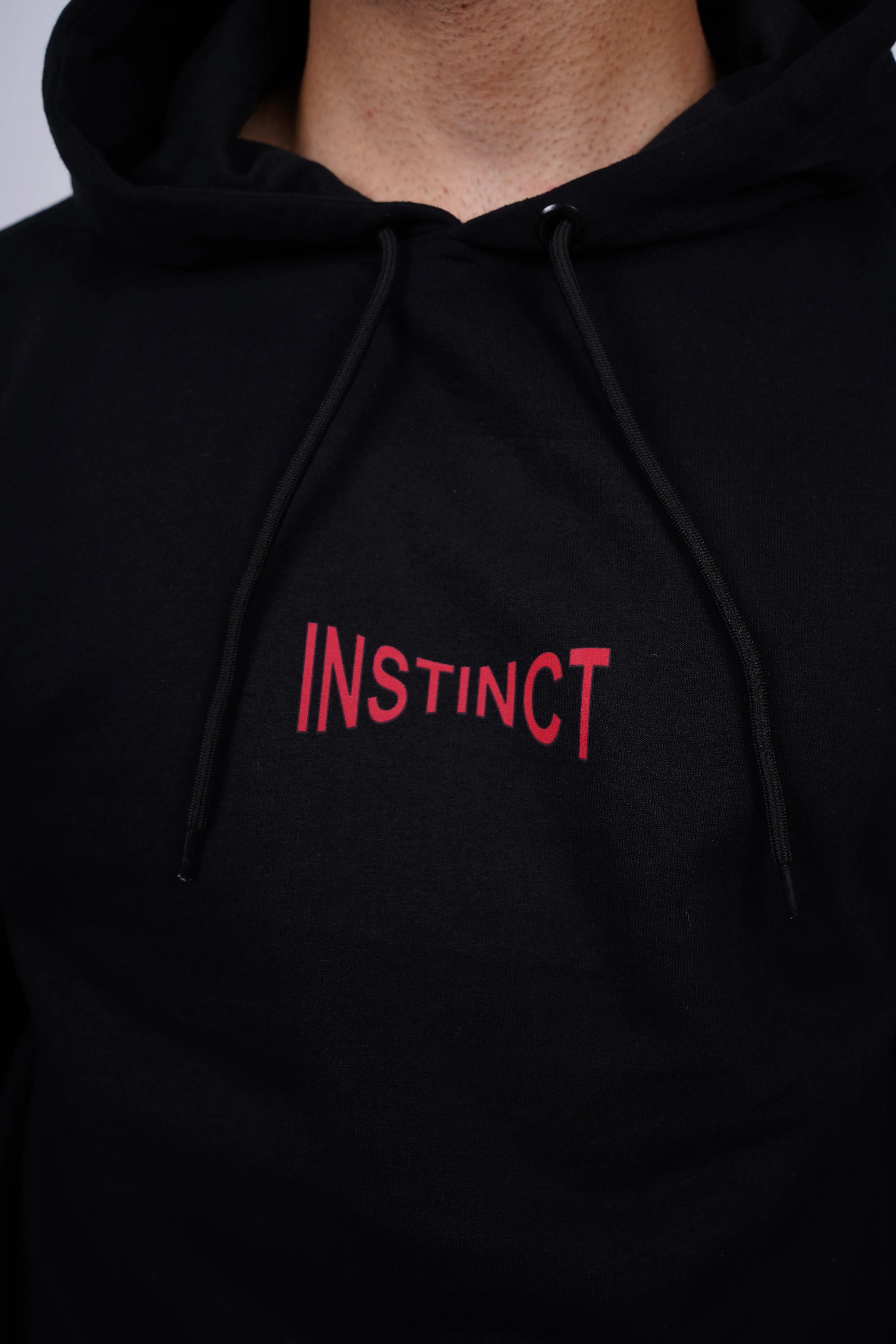 Instinct Relaxed fit Black Hoodie for Men By DemonWear