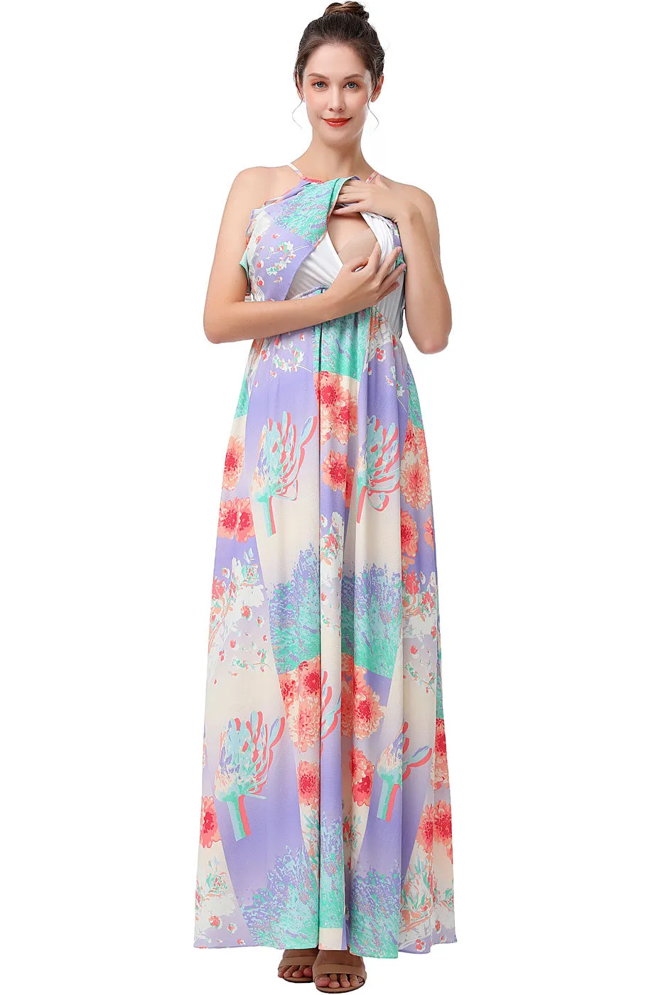 Kimi   Kai Maternity "Pixie" Nursing Maxi Dress