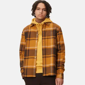 Les Deux Honeycomb Coffee Brown Jeremy Flannel Shirt