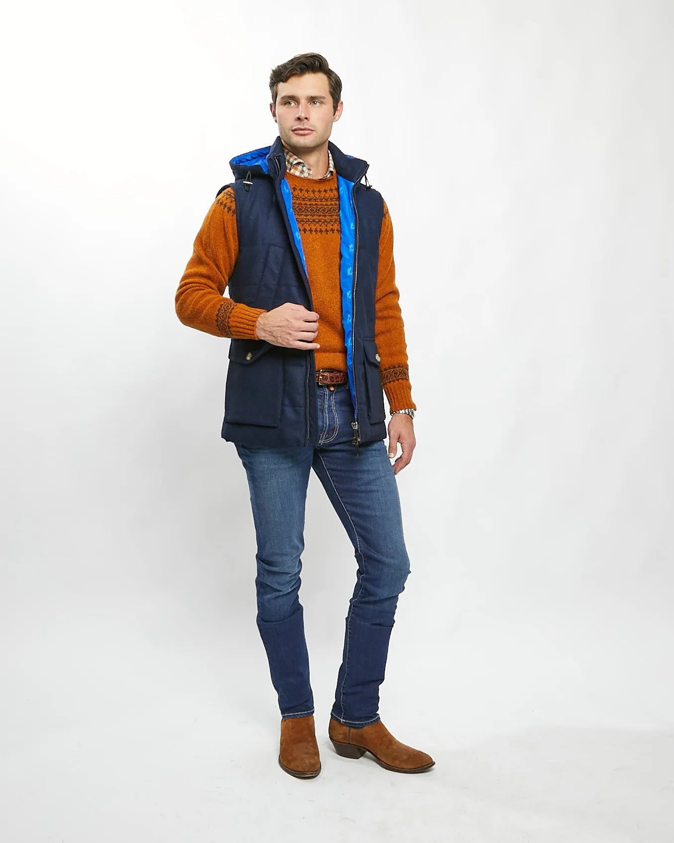 Maund Gilet in Navy