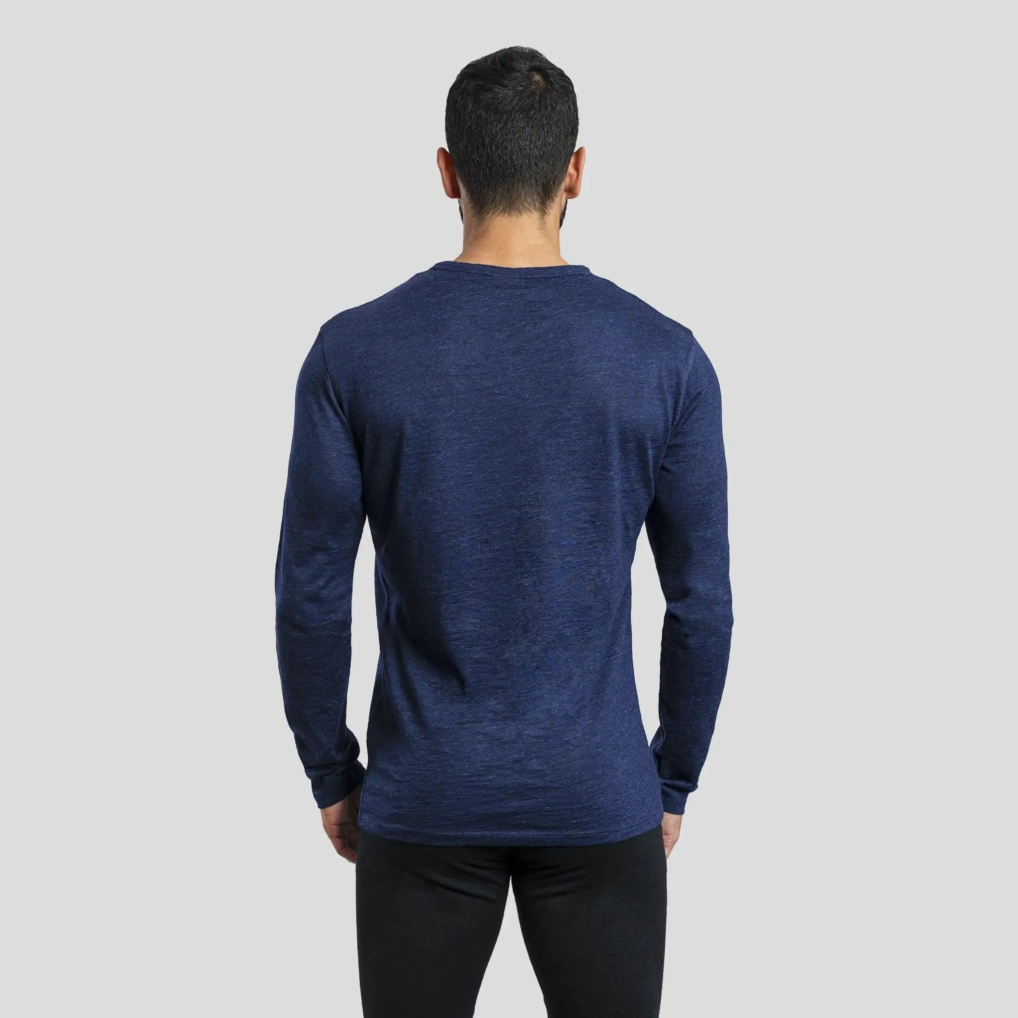 Men's Alpaca Wool Long Sleeve Shirt: 160 Ultralight