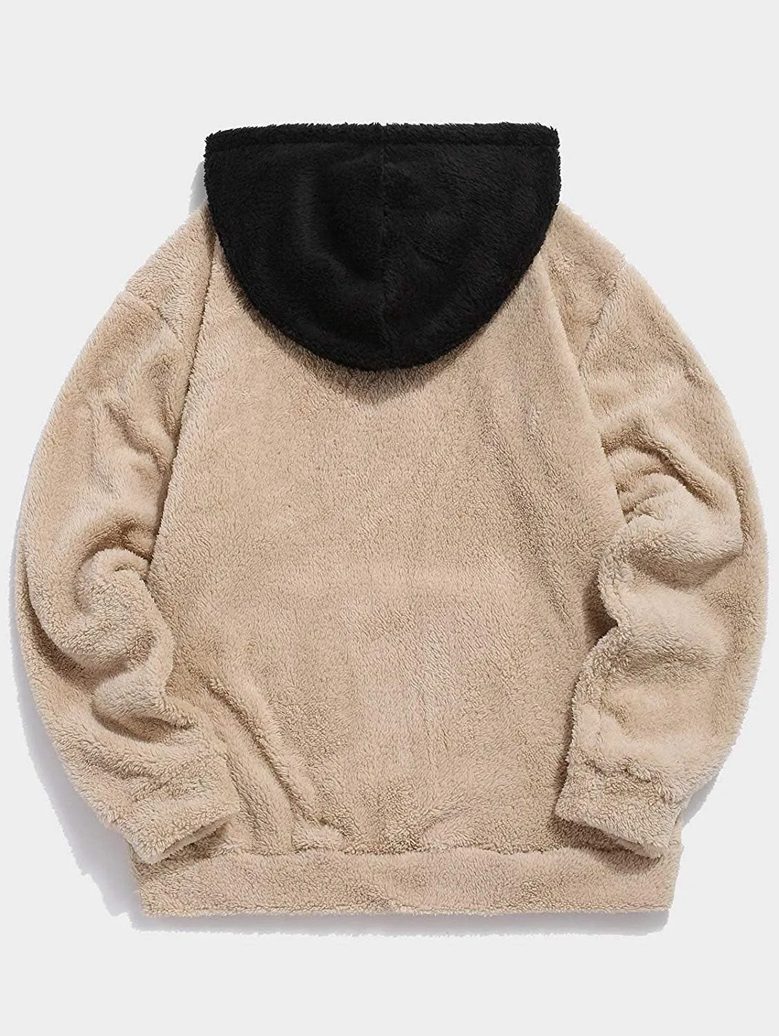 Men's Fuzzy Sherpa Pullover Hoodie w/ Front Pocket