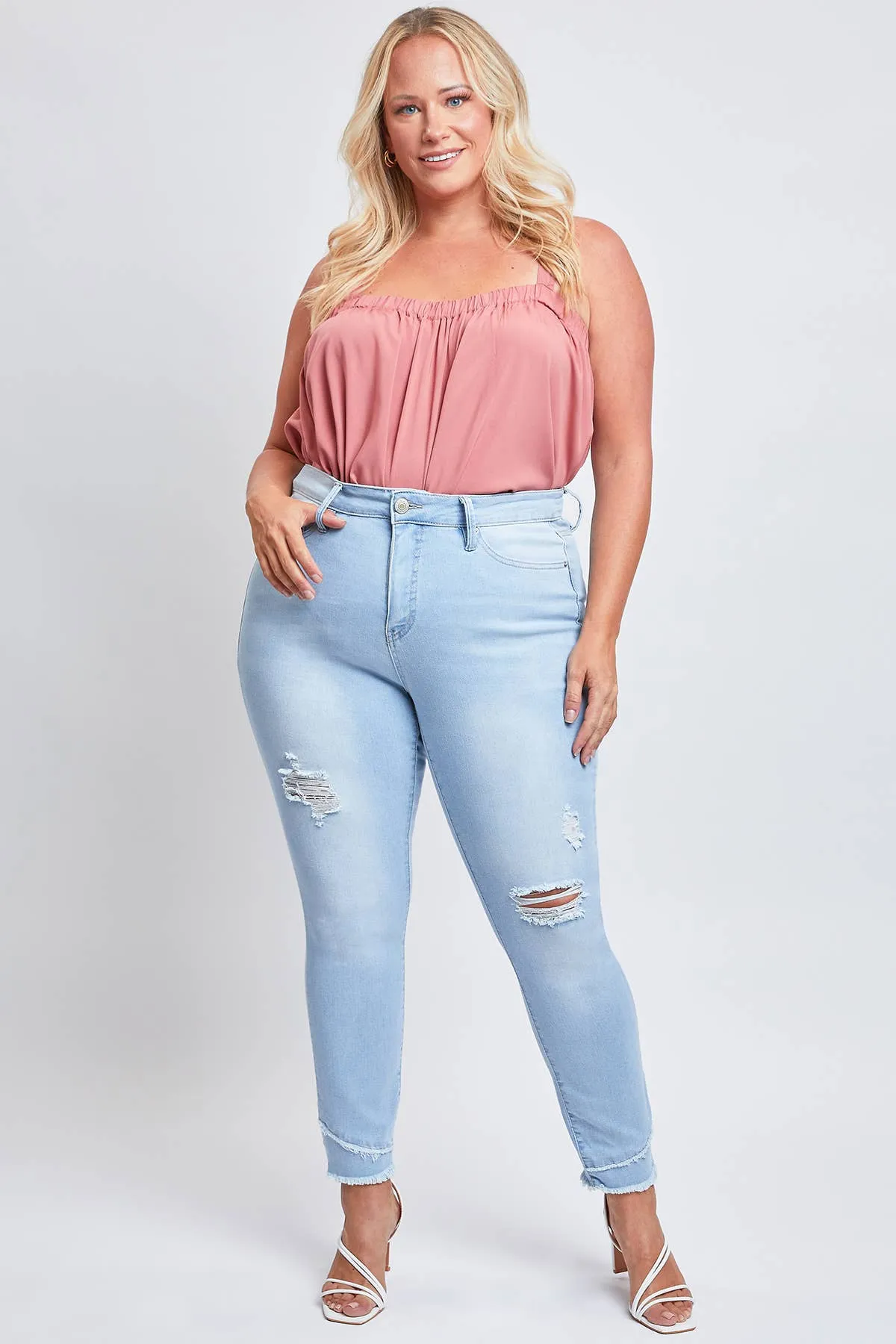 MISSY ROYALTY FOR ME PLUS SIZE SKINNY HIGH-RISE ANKLE JEAN