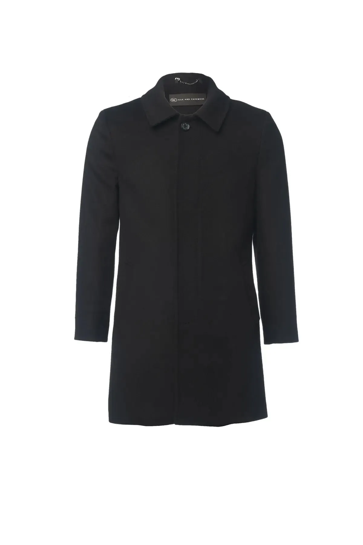 Navy Blue Cashmere Blend Men's Coat