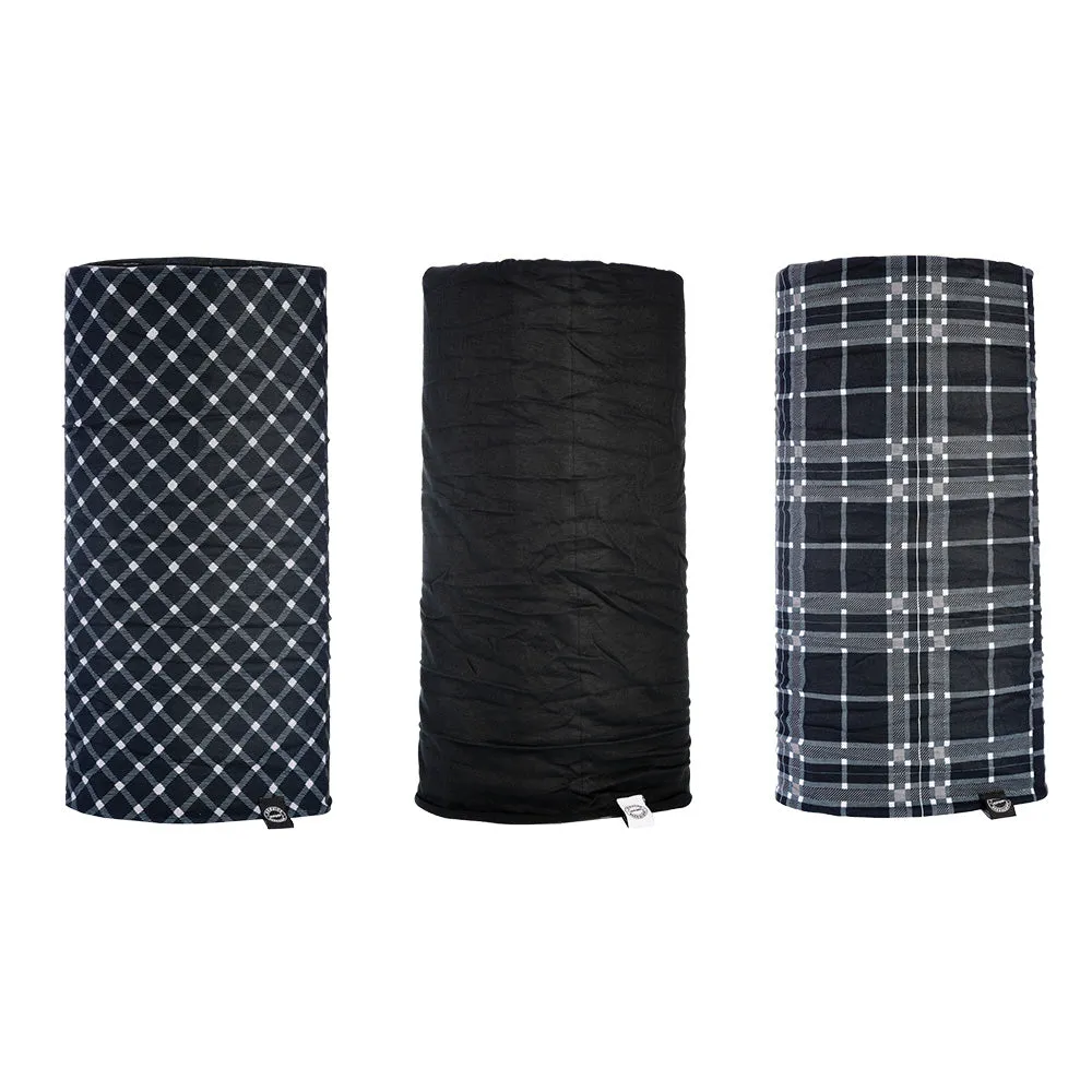 OXFORD COMFY BLK&WHT TARTAN 3PACK