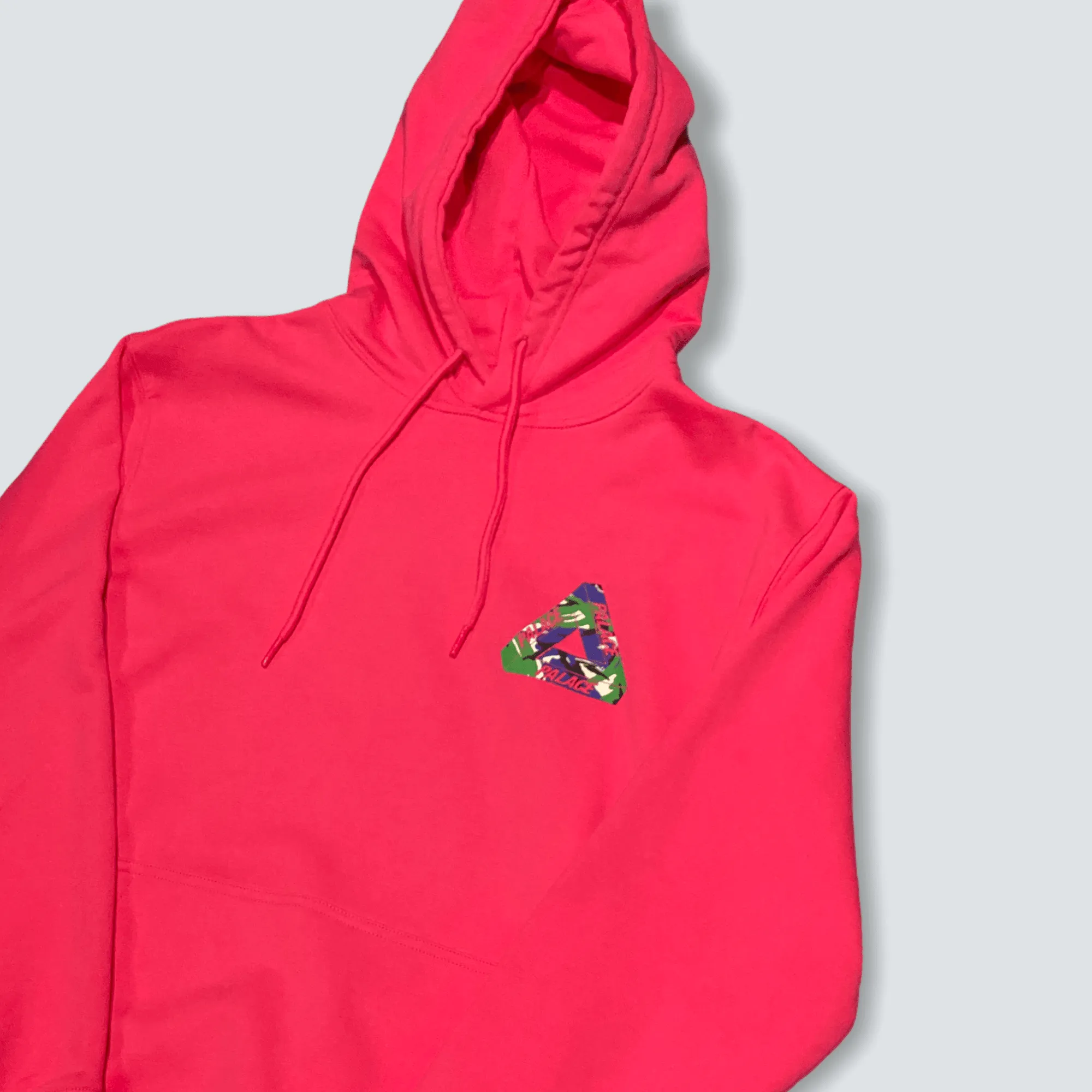 Palace pink Tri-camo-print hoodie (M)