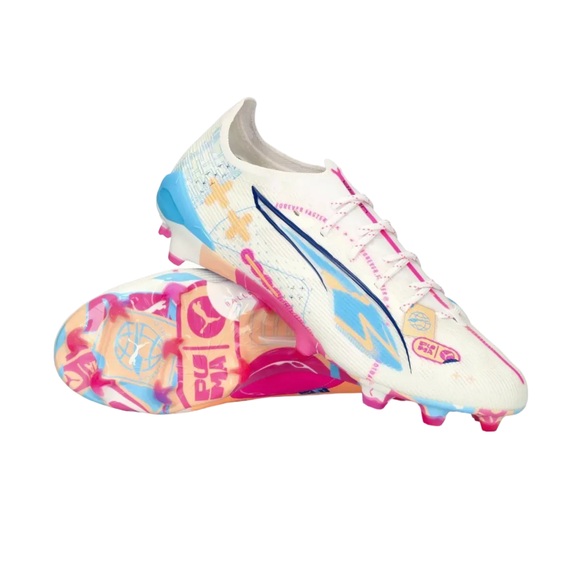 Puma Ultra 5 Ultimate FG White Luminous - Goatkits Boots