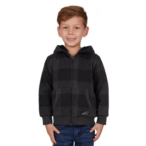 Pure Western Boys Tonkins Zip Through Hoodie Charcoal Marle