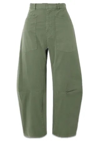 Shon Cotton-Blend Twill Barrel-Leg Pants