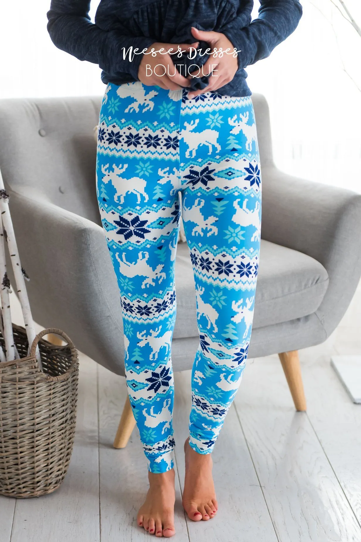 Snowy Night Christmas Leggings