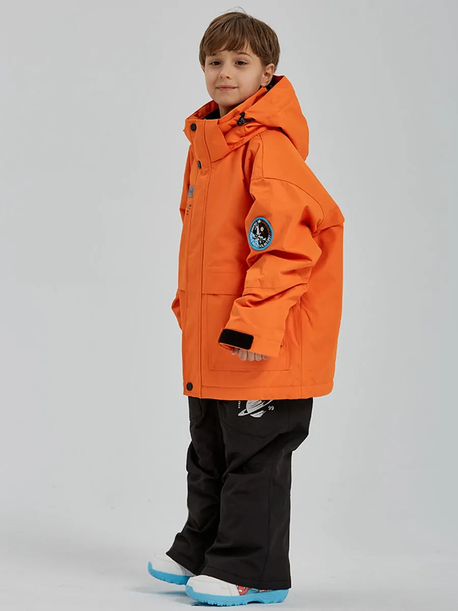 Solid Color Boys Snow Insulated Jacket