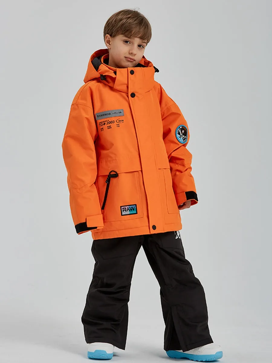 Solid Color Boys Snow Insulated Jacket