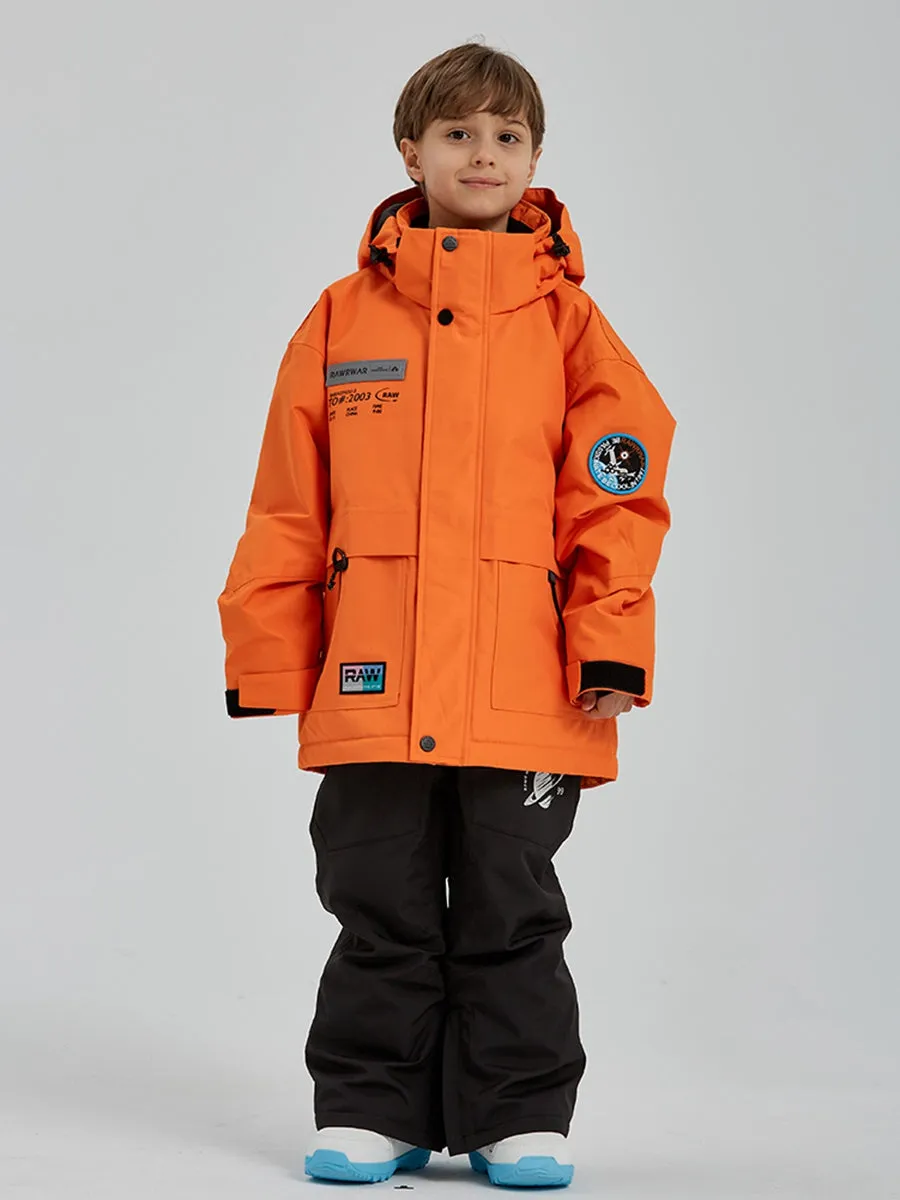 Solid Color Boys Snow Insulated Jacket