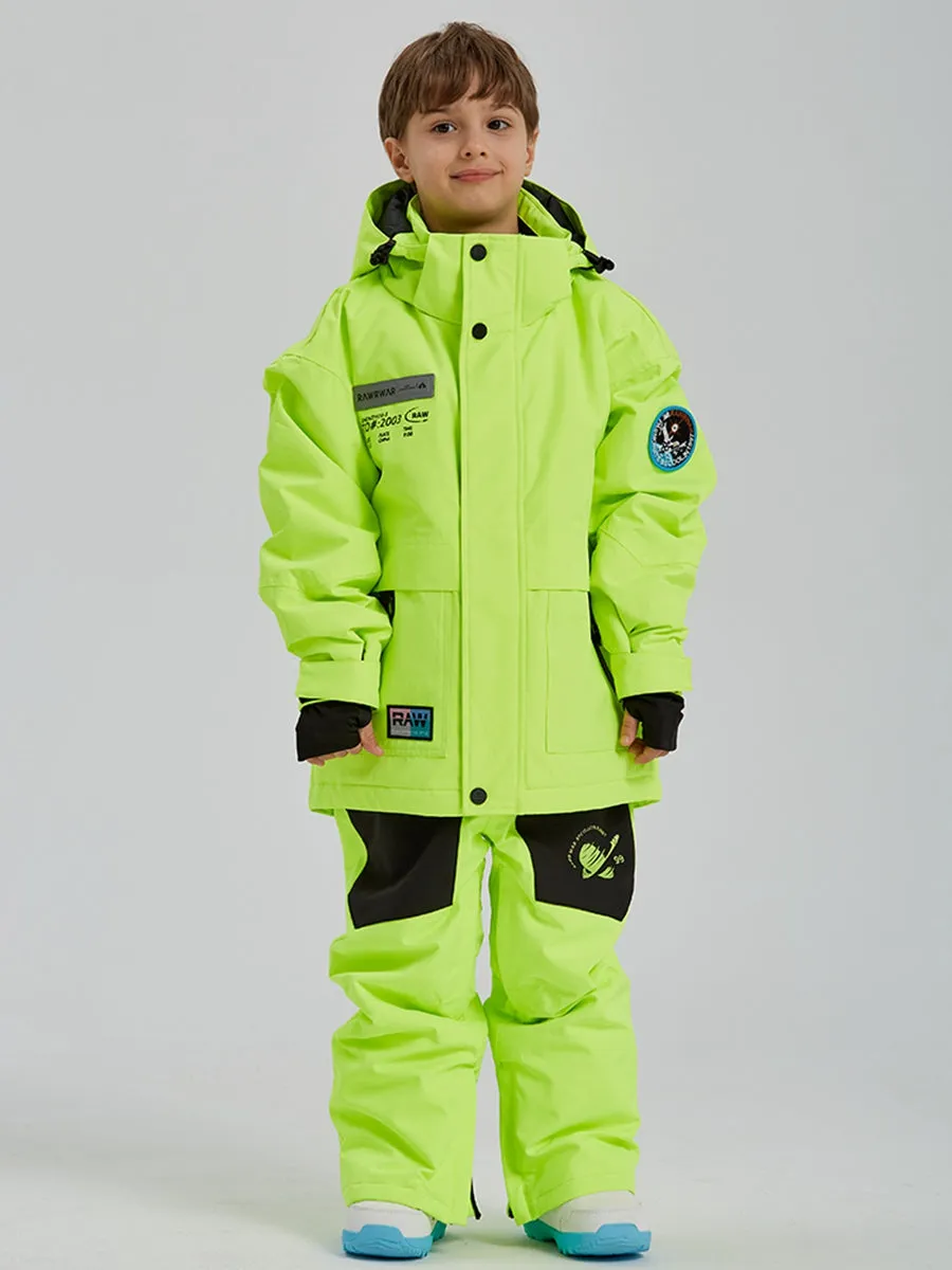 Solid Color Boys Snow Insulated Jacket