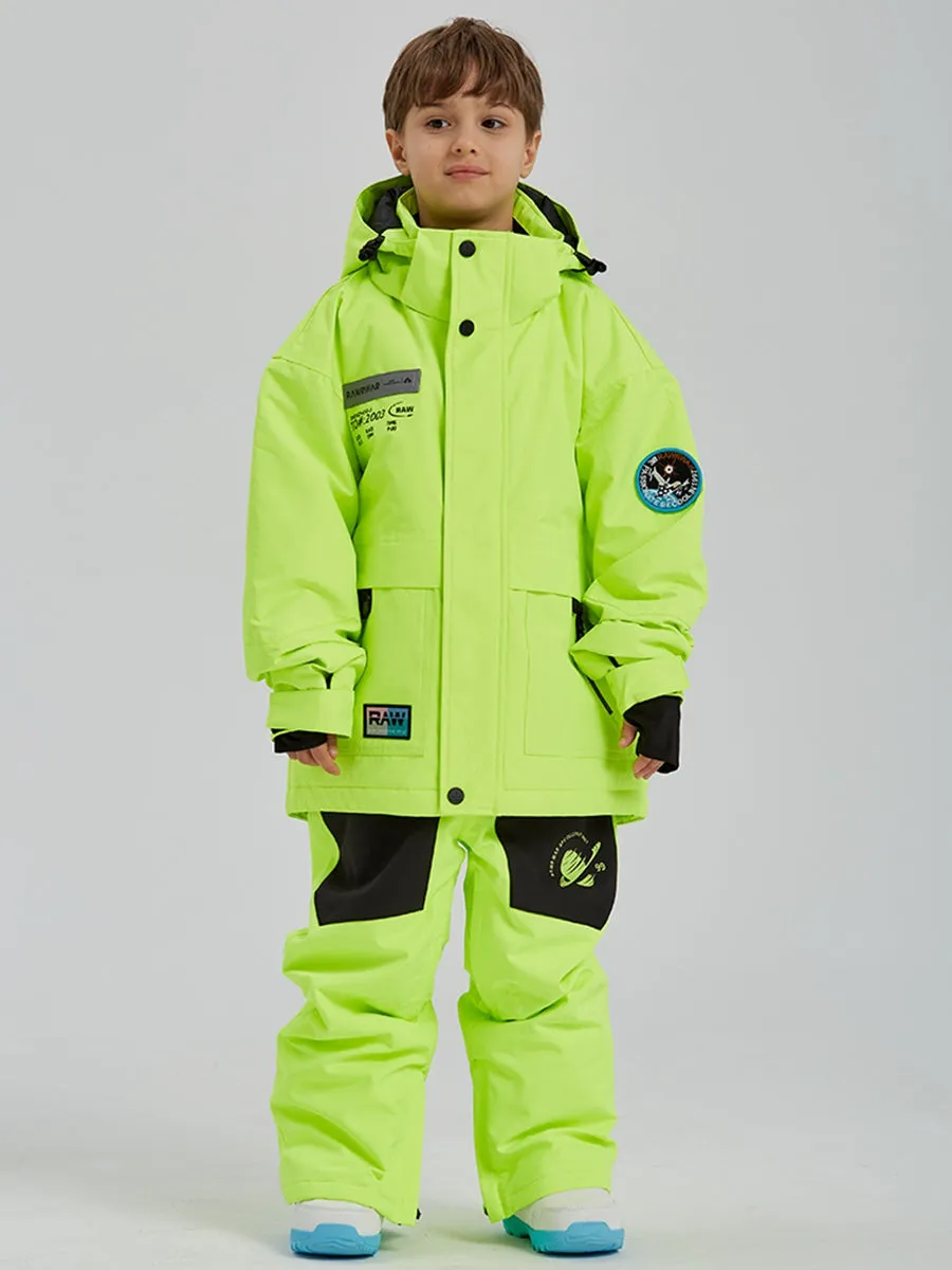 Solid Color Boys Snow Insulated Jacket