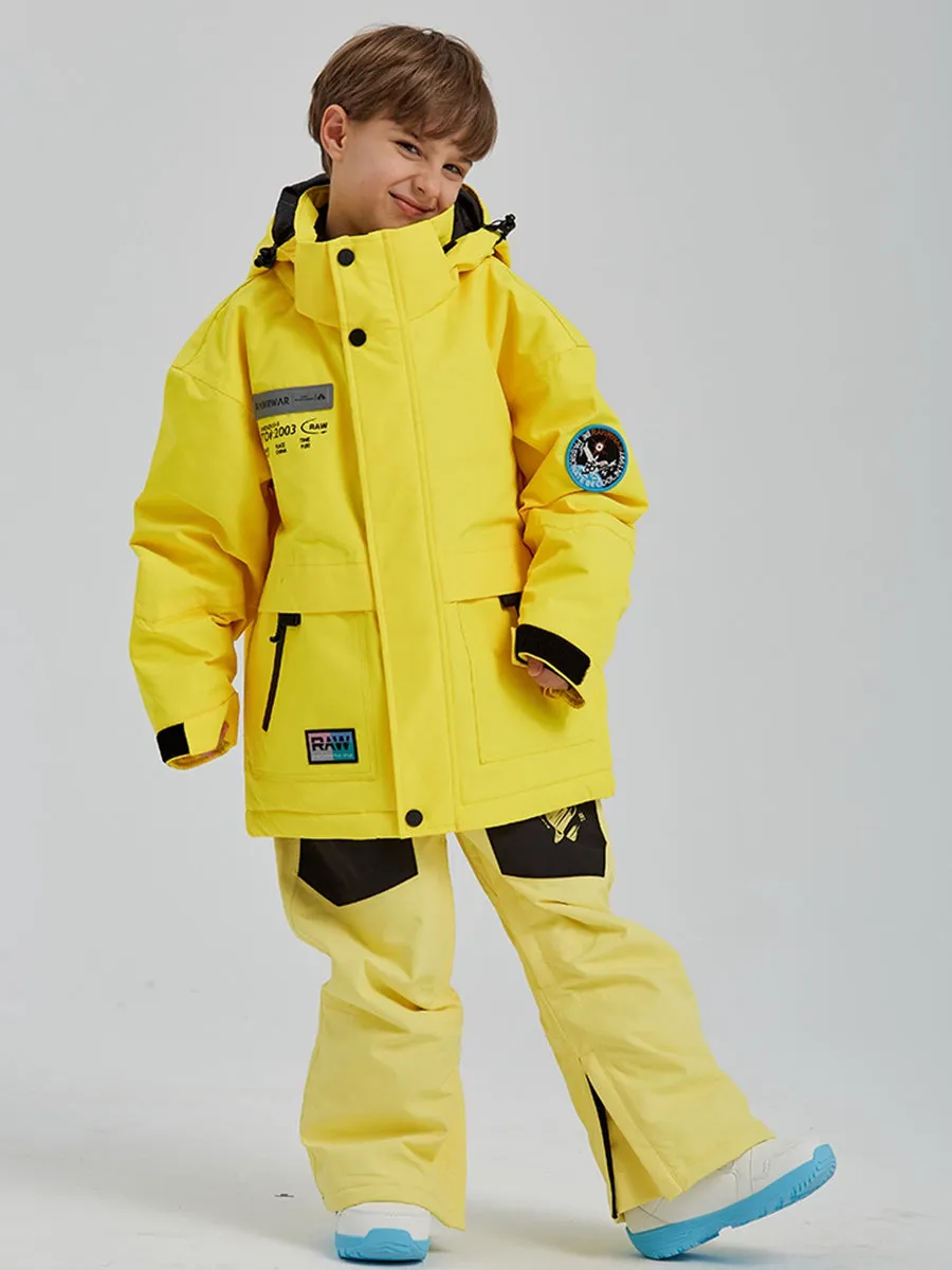 Solid Color Boys Snow Insulated Jacket