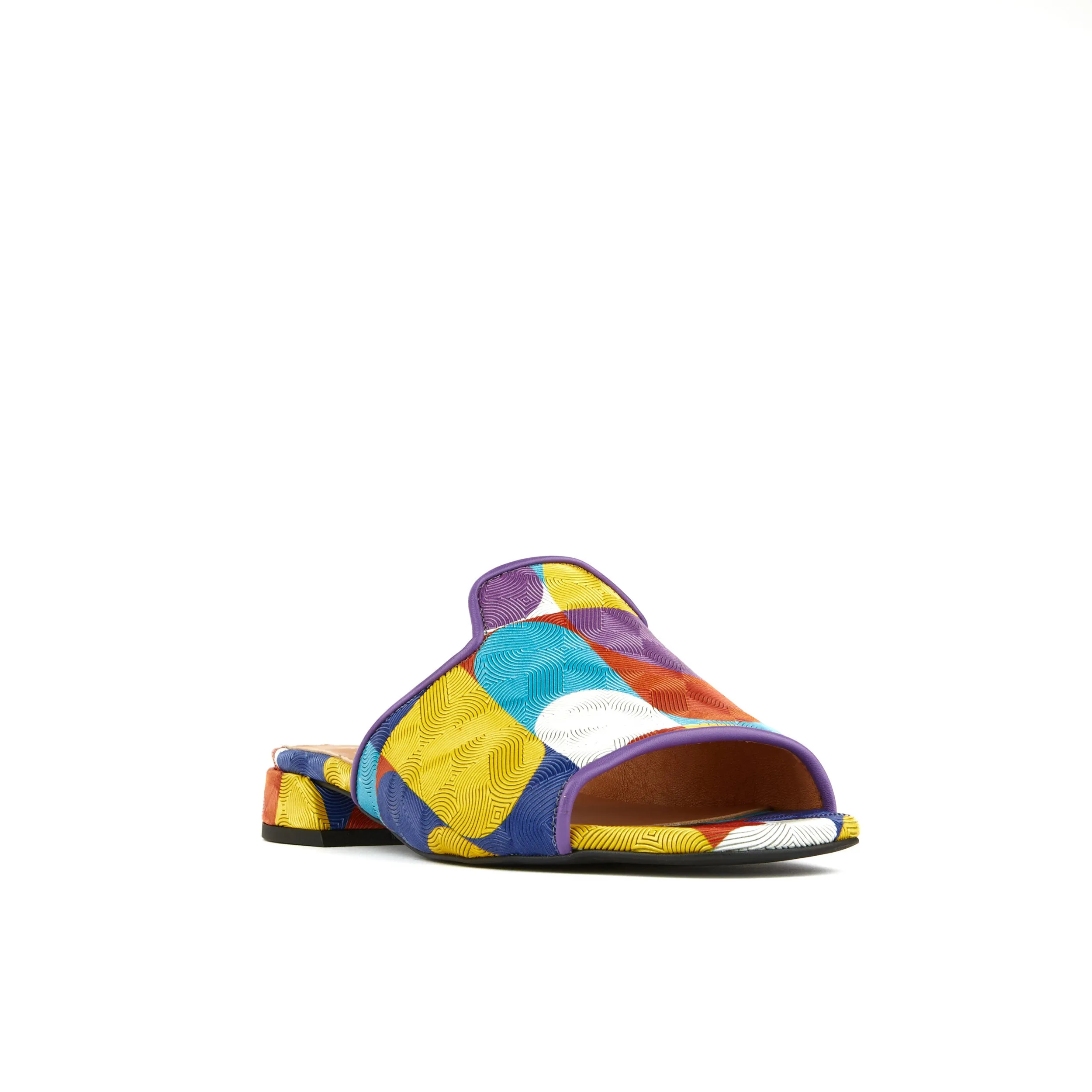 South Beach - Groovy - Women's fully leather lined sliders in vibrant colours