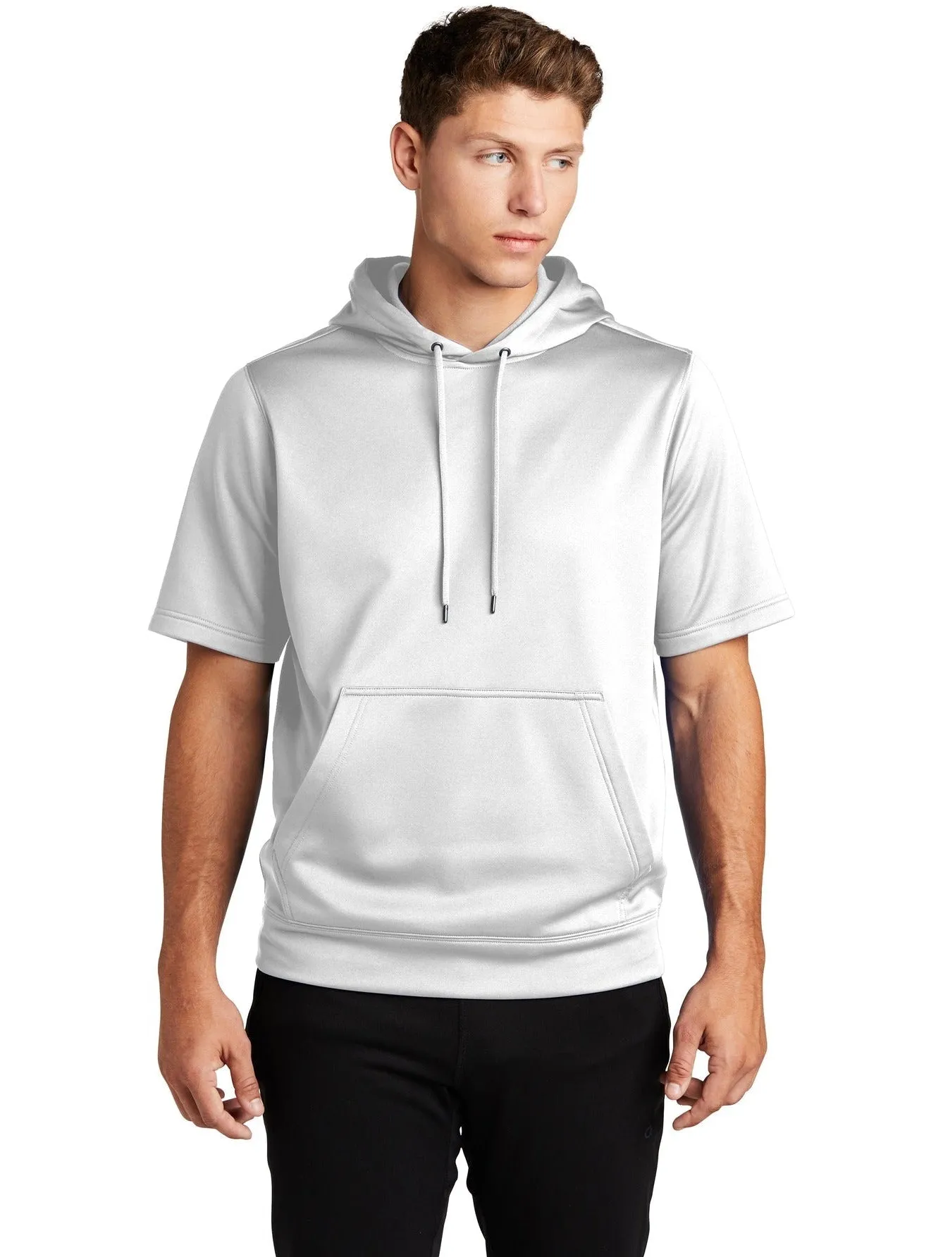 Sport-Tek Sport-Wick Fleece Short Sleeve Hooded Pullover