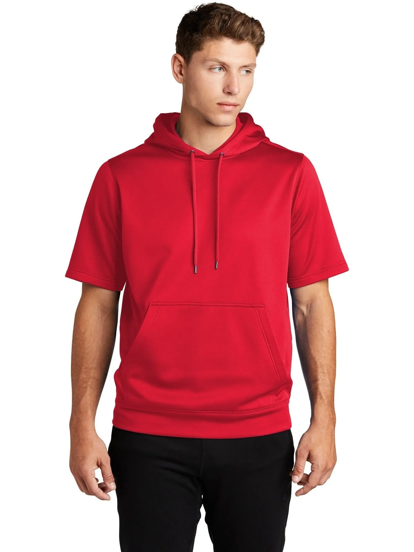 Sport-Tek Sport-Wick Fleece Short Sleeve Hooded Pullover