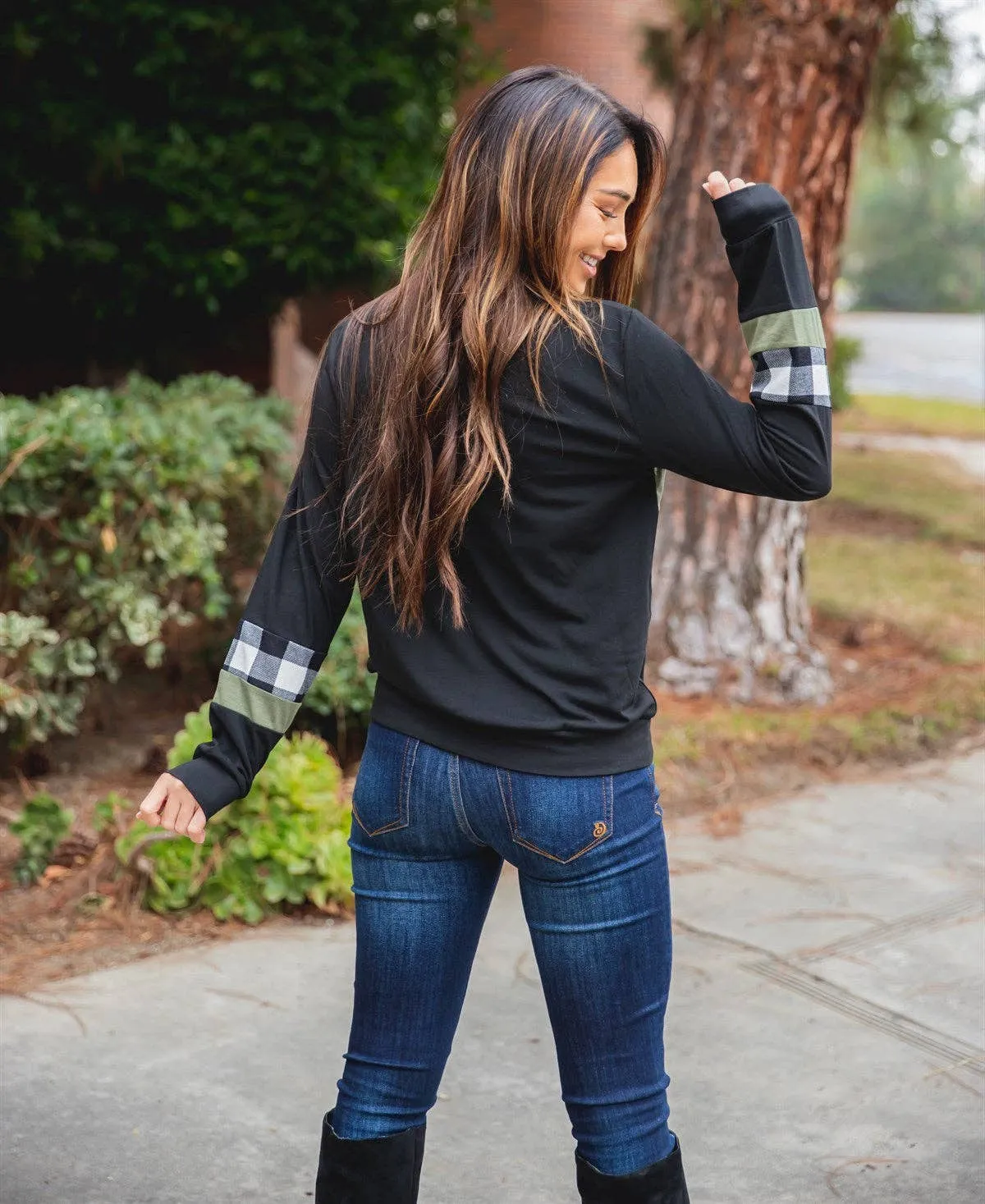 The Bonnie Colorblock Plaid Top