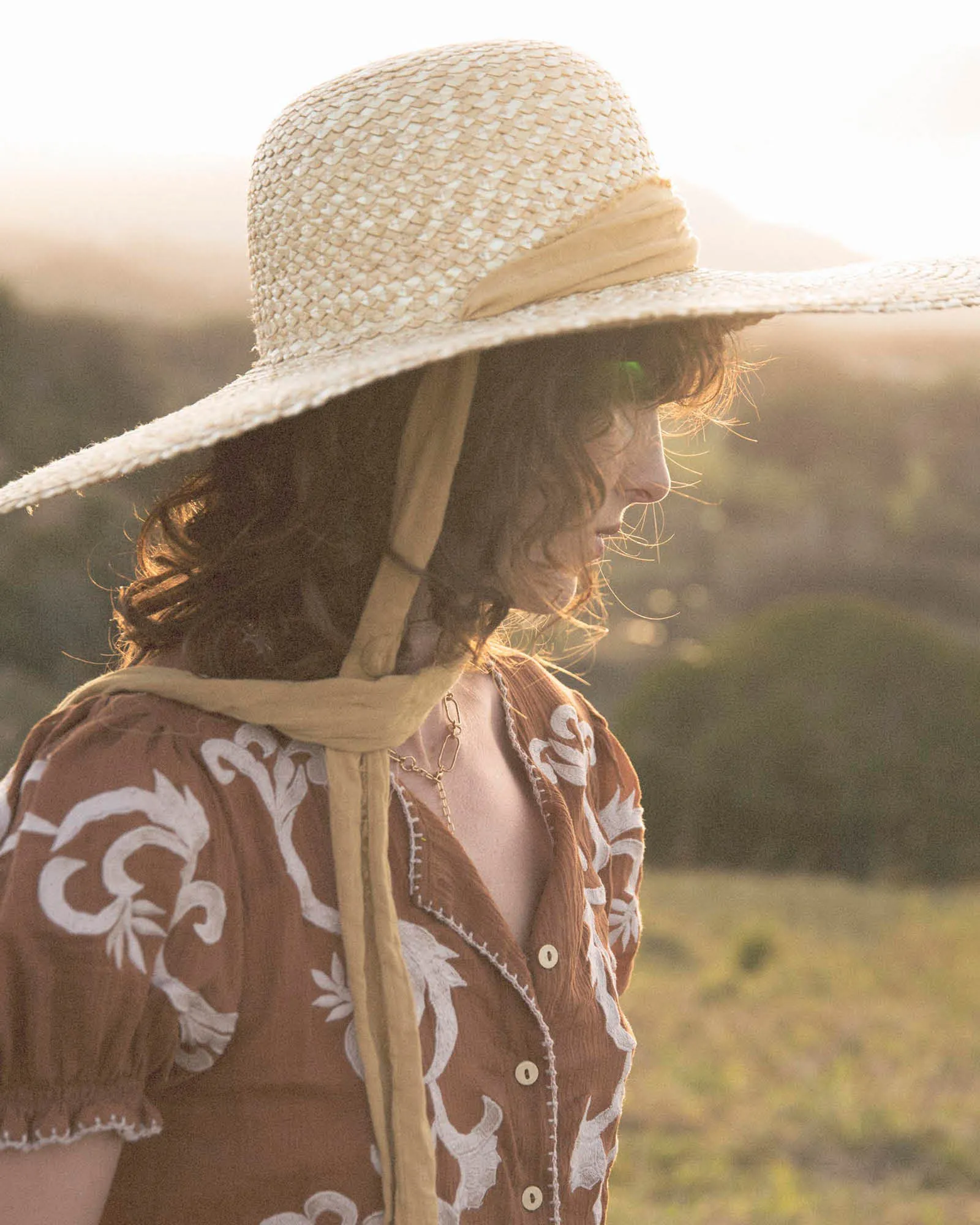 The Meadow Straw Hat - Gingham